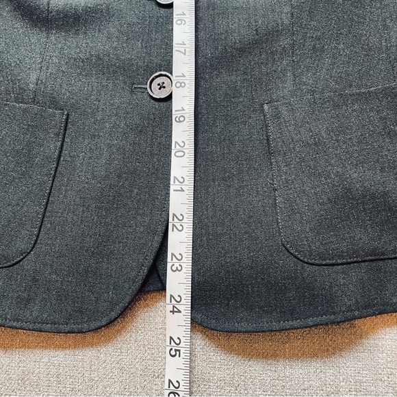 Brooks Brothers Milano Fit Button Jacket Charcoal Office Blazer Classic Preppy - Picture 8 of 15